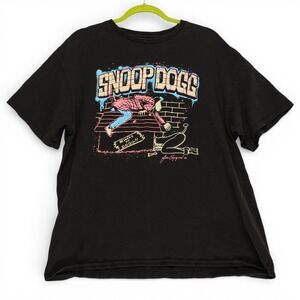 Snoop Dogg Graphic T-Shirt Mens Large Black Good Doggystyle Joe Cool Rap Tee